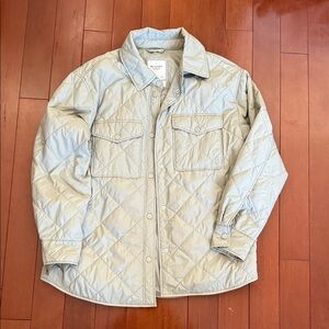 Quilted Button-Up Jacket